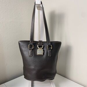 Dooney & Bourke Dark Brown Leather Bucket Shoulder Bag